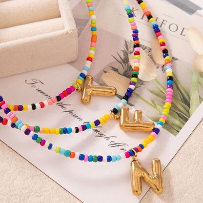 Collar Inicial Colorido – ¡Llévate 3 por el precio de 1! - Moroveta