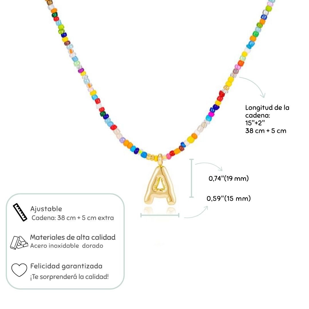 Collar Inicial Colorido – ¡Llévate 3 por el precio de 1! - Moroveta