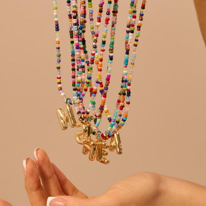 Collar Inicial Colorido – ¡Llévate 3 por el precio de 1! - Moroveta