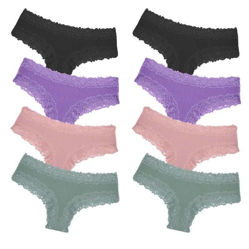Panties de encaje de algodón - Brasileña de encaje - Compra 4 y llévate 8 - Hipnotelia